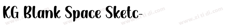 KG Blank Space Sketc字体转换